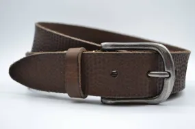 40mm brede riem van italiaans gewassen leder met galaxy laserprint