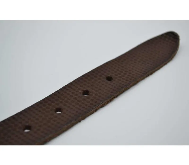 40mm brede riem van italiaans gewassen leder met galaxy laserprint