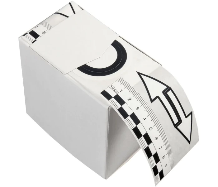 Autoschade identificatieset met zelfklevende labels / 50 sets op rol in een dispenserdoos