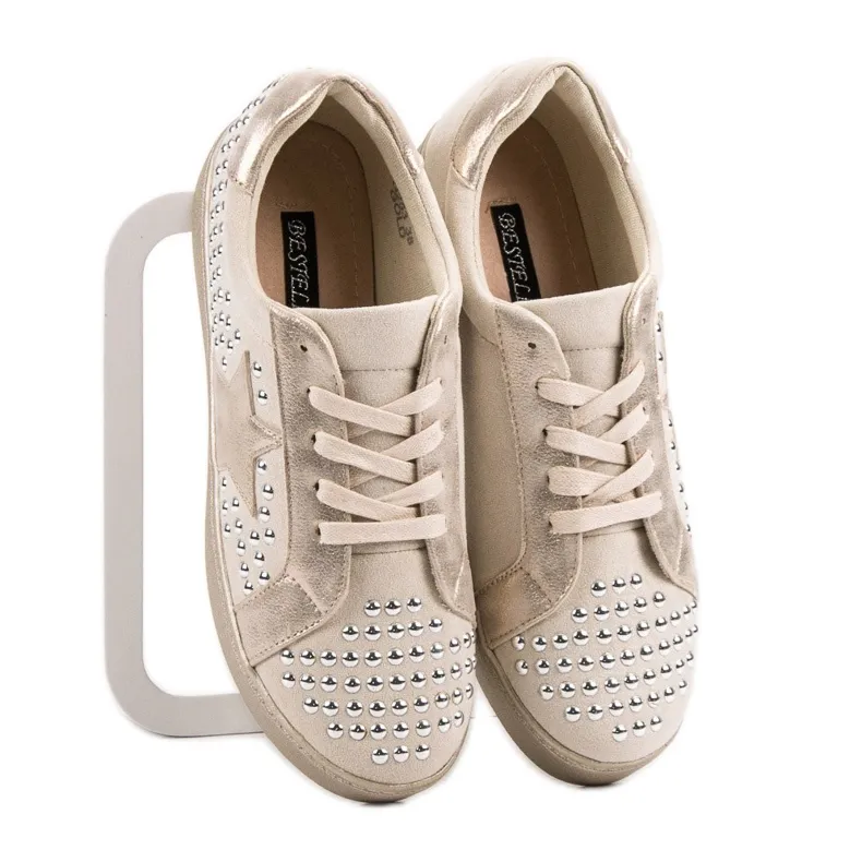 Bestelle Sportschoenen met strassteentjes bruin