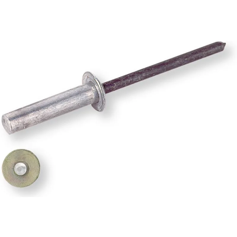 BLINDKLINKNAGEL, PLATBOLKOP, GASWATERDICHT, ALUMINIUM/STAAL ALUMINIUM (AL), STAAL