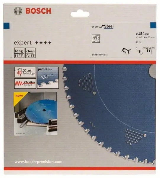 BOSCH Cirkelzaagblad Expert for Steel 160 x 20 x 2,0 mm, 30 2608643054