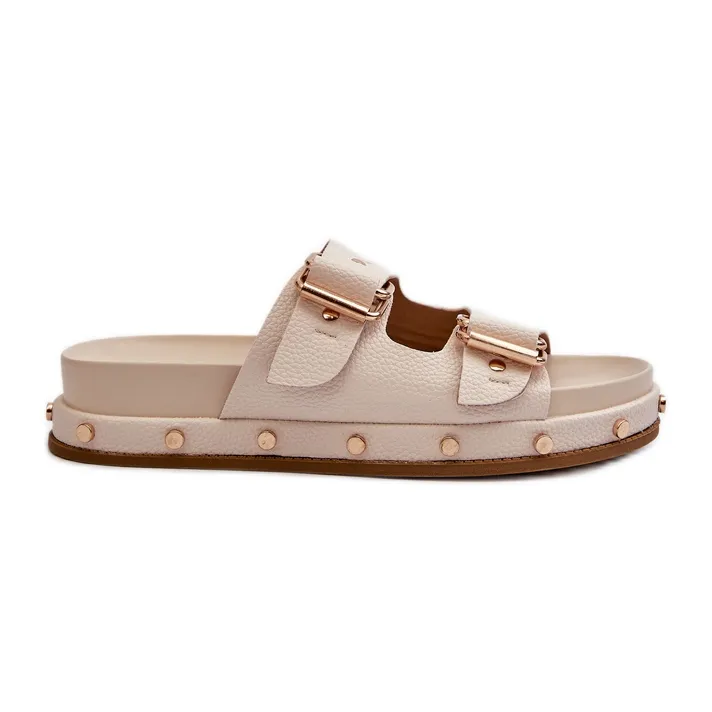Damesslippers op het Big Star Platform NN274083 Beige