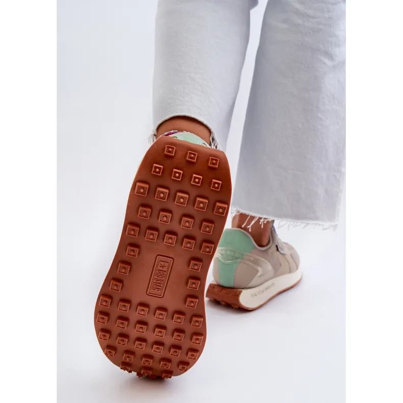 Damessneakers op het Memory Foam System Big Star Platform NN274681 Beige