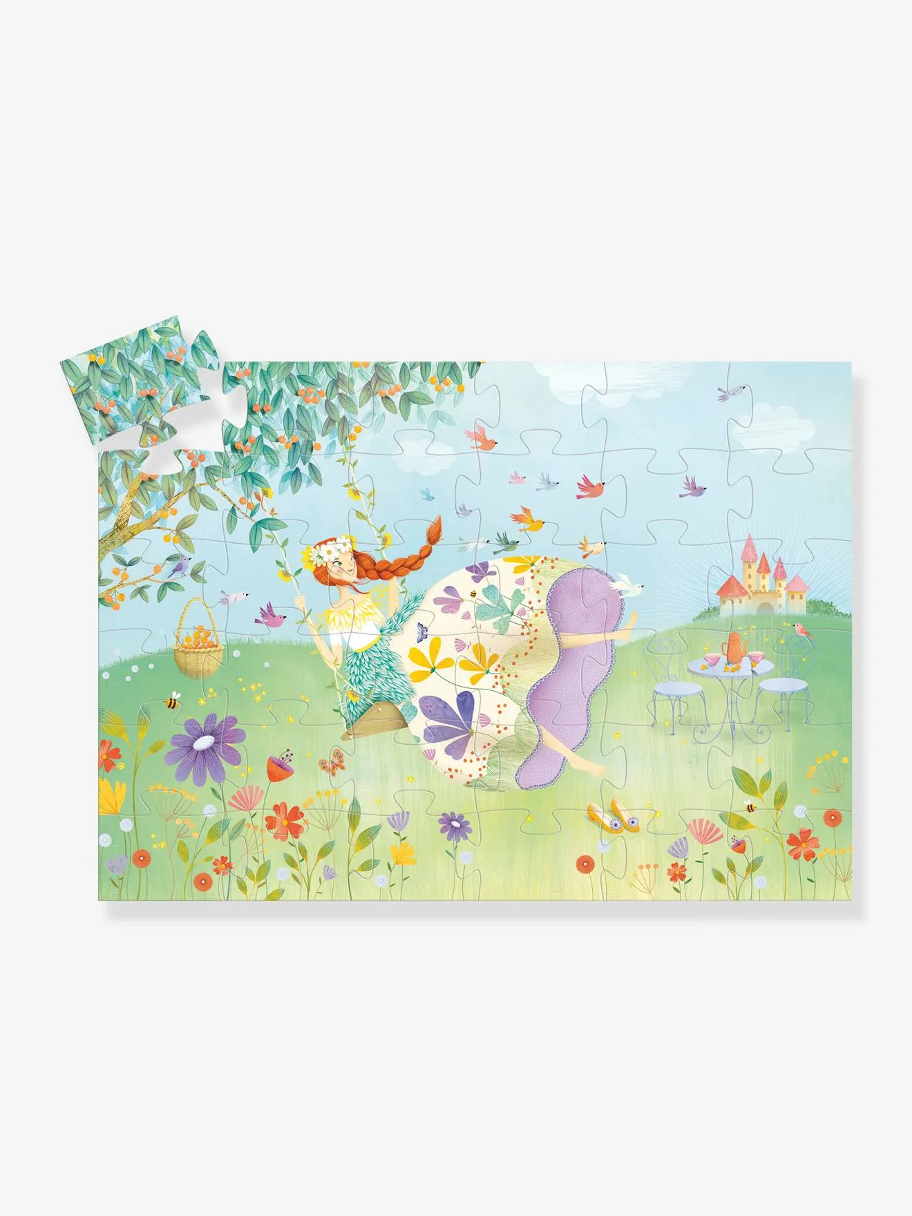 DJECO  PUZZEL DE VOORJAARSPRINSES 36 STUKS DJECO  BLAUW