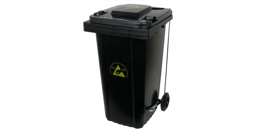ESDAFVALBAK, 240 LITER, ZWART