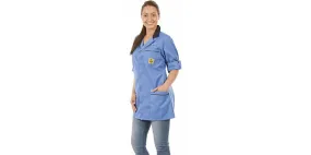 ESD werkjas, uniseks, blauw/donkerblauw, kort