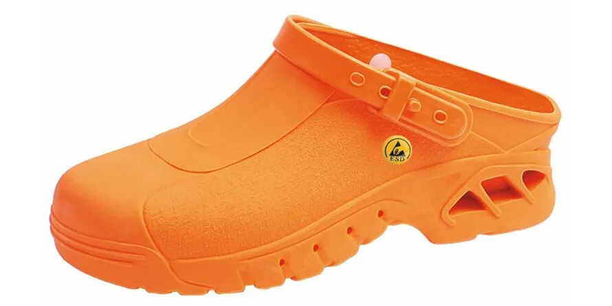 KLOMP ORANJE ESD  45, 39630 ESD WERKSCHOENEN AUTOCLAVEERBARE KLOMPEN DAMES/HEREN, OB