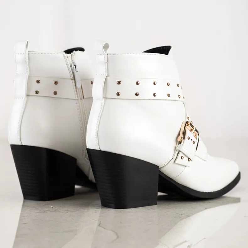 Lucky Shoes Rotslaarzen op de post wit