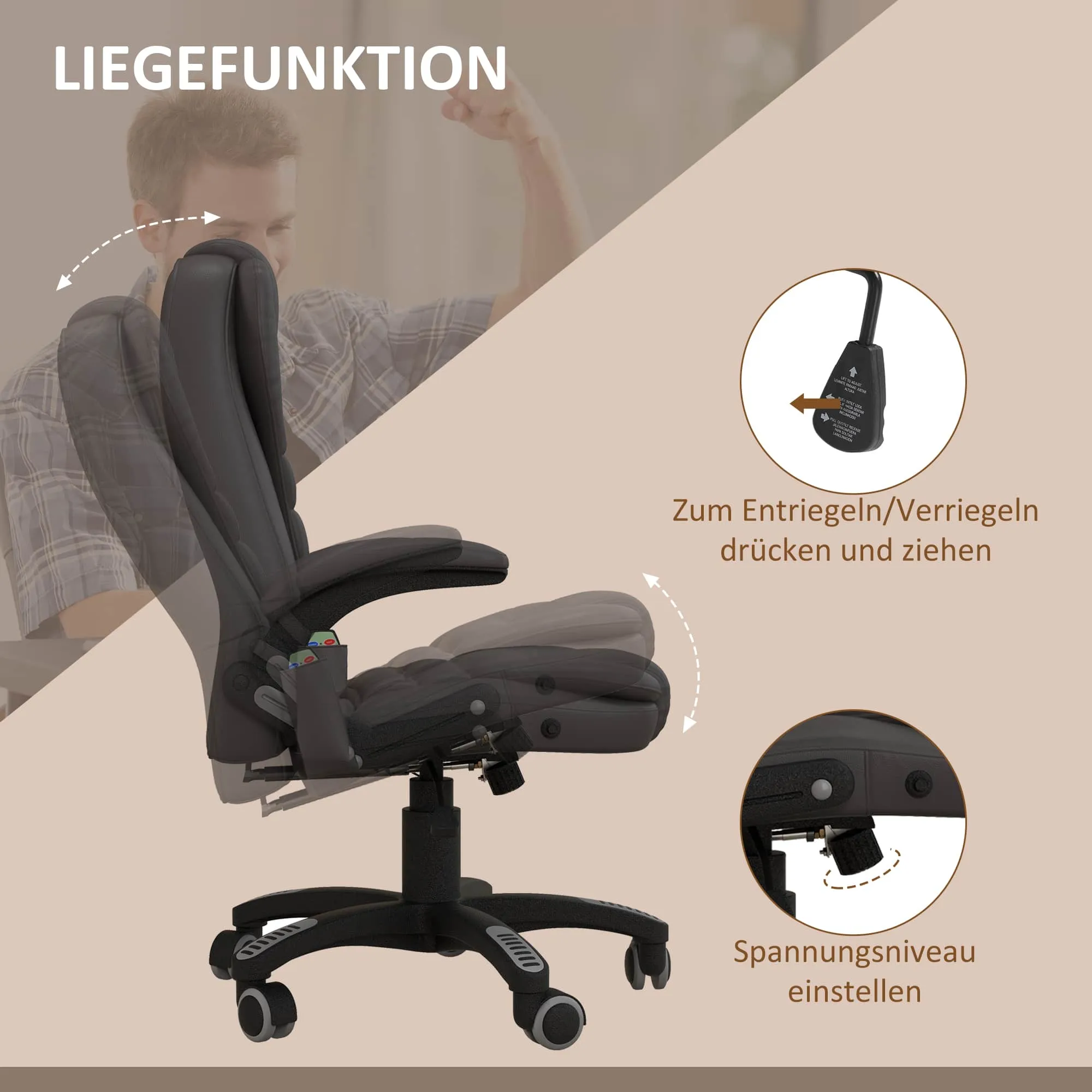 MASSAGE VOORZICHT BUSCHAKS VOORZITTER VOORZICHTHOOFDE LANKAIER GAMINGSCHACHE 6 PUNT VIRLATIES MASSAGE MET WARMTE FUNCTIE SYNTHET