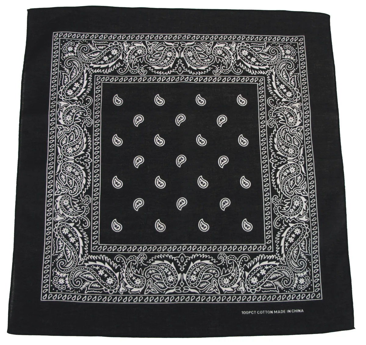 MFH  BANDANA    ZWART / WIT    55 X 55 CM