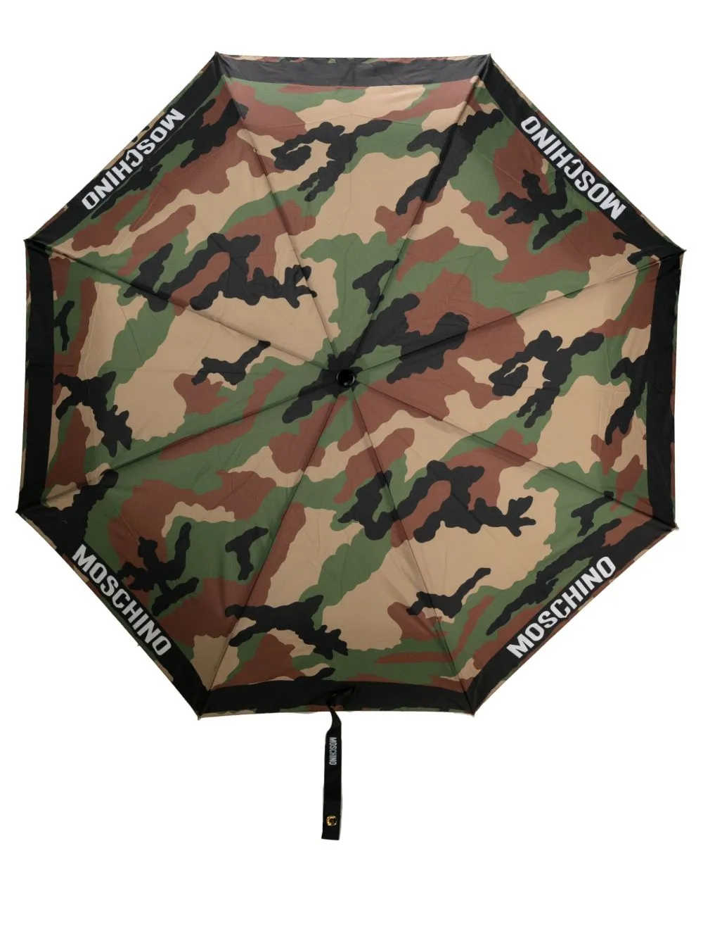 Moschino Paraplu met camouflageprint Zwart