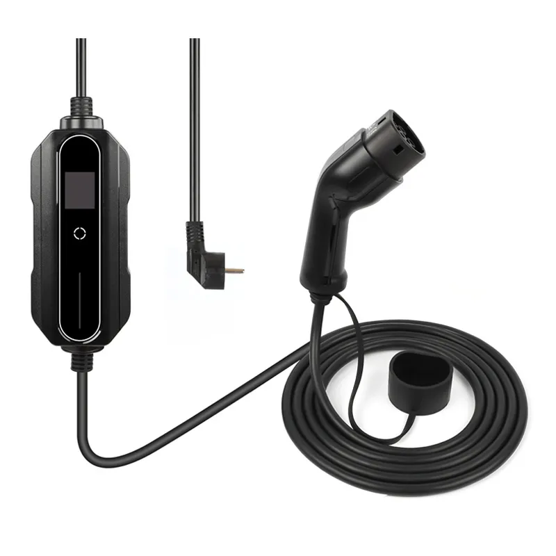 PREMIUM INSTELBARE MOBIELE LADER/LAADKABEL STOPCONTACT TYPE 2 1FASE 6A16A 1,3KW3,6KW VOOR VOLKSWAGEN TIGUAN