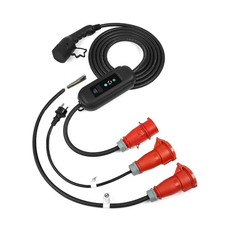 PREMIUM INSTELBARE MOBIELE LADER/LAADKABEL STOPCONTACT TYPE 2 3FASE 8A16A 5,5KW11KW VOOR MERCEDES SKLASSE