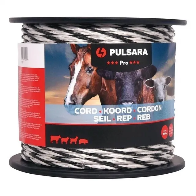 PULSARA SCHRIKKOORD (4 MM / 500 METER / WIT)  PRO
