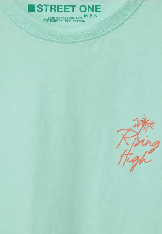 STREET ONE MEN TSHIRT MET PRINT OP DE BORST