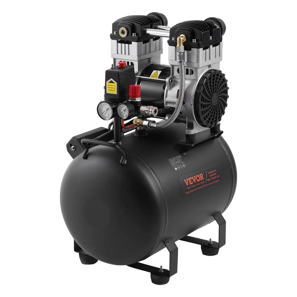 VEVOR compressor 40L luchtcompressor 125PSI perslucht 1,25 kW fluistercompressor