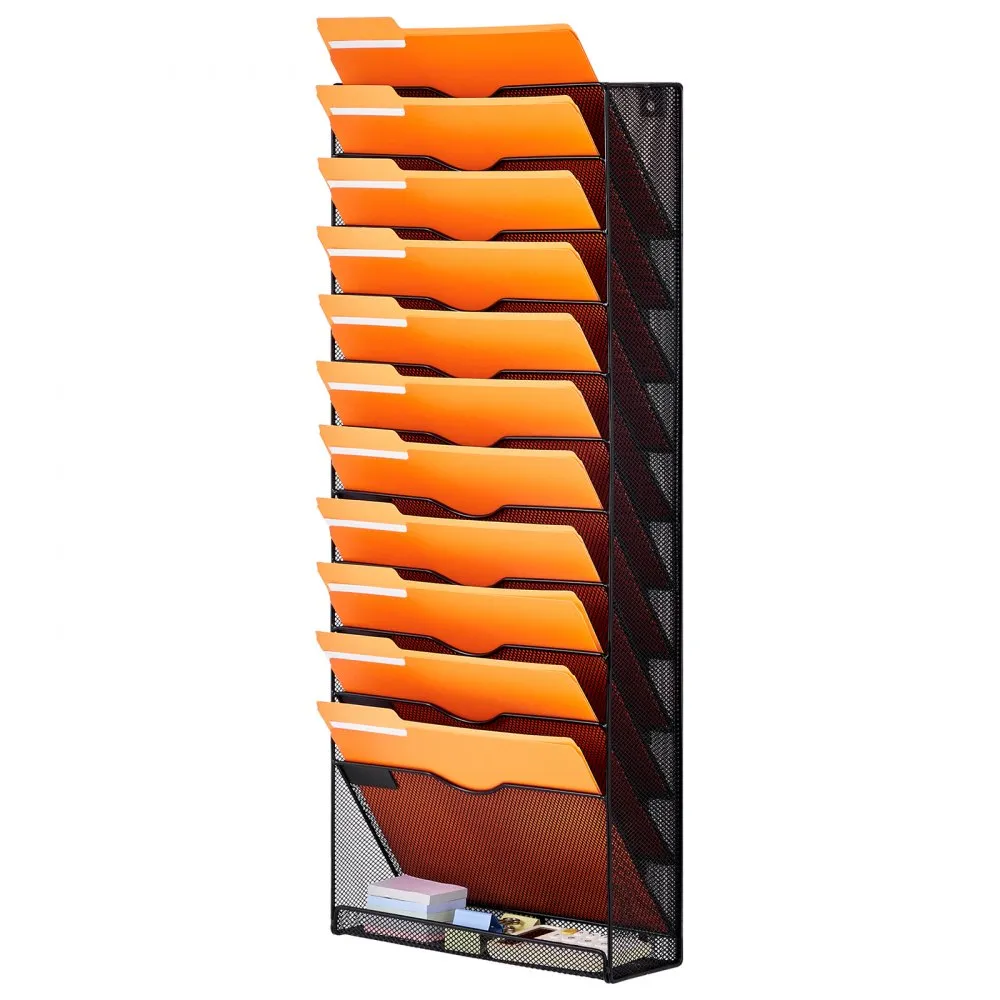 VEVOR krantenrek, tijdschriftenhouder, brochurehouder, 1 stuk, 12 vakken