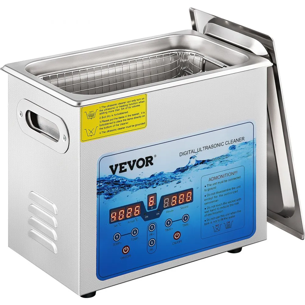 VEVOR ULTRASOON REINIGER ULTRASOON REINIGINGSAPPARAAT ULTRASONE REINIGER 6L3640KHZ MET TIJDOPNEMER